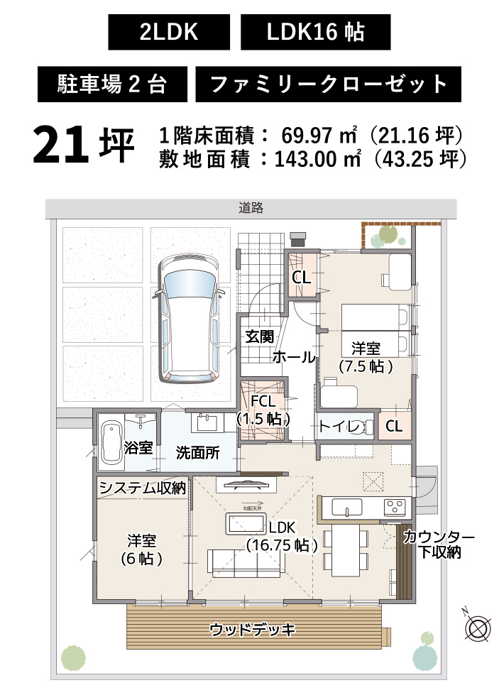 コミュニケーションと家事を愉しむ平屋