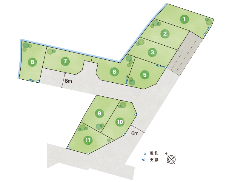 加古川市　ブライトシティ加古川町木村Ⅱ 区画図・ランドプラン