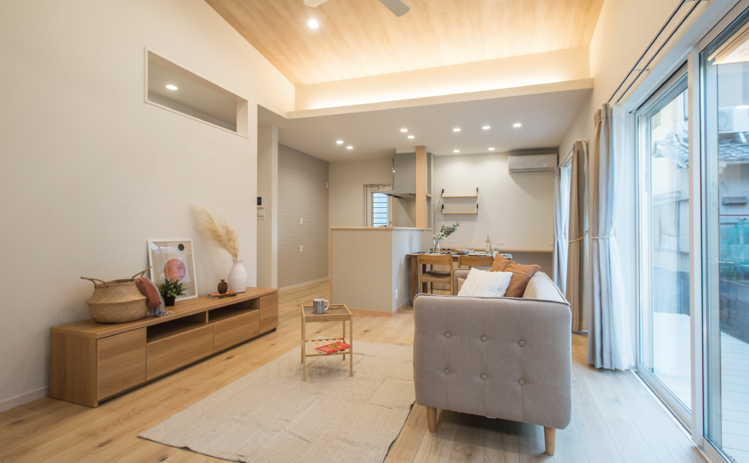 加古川市　フラットステージ野口町北野 モデルハウス リビング　昭和住宅