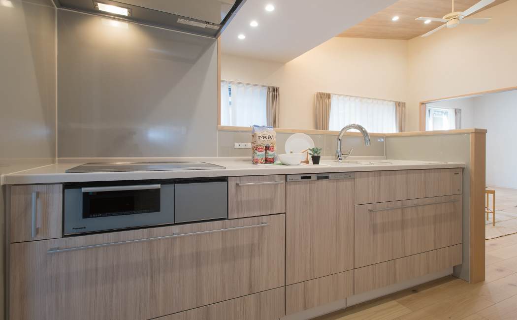 加古川市　フラットステージ野口町北野　モデルハウス　キッチン　昭和住宅