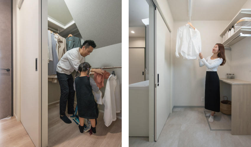 ストークビレッジ東加古川グランレジデンス　3号地モデル　収納・洗面所