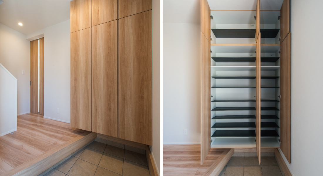 姫路エリア新築一戸建てモデルハウス見学会開催　SHOWA GROUP株式会社（昭和住宅）　ストークガーデン姫路伊伝居1号地　モデルハウス　玄関