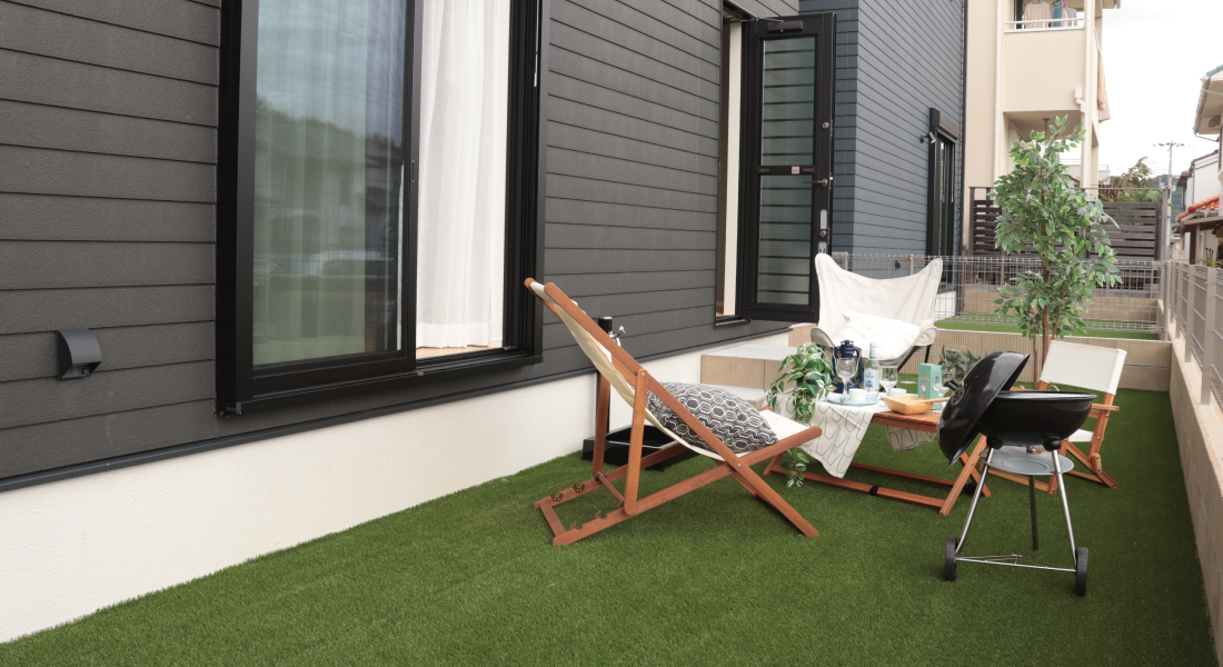 姫路エリア新築一戸建てモデルハウス見学会開催　SHOWA GROUP株式会社（昭和住宅）　ストークガーデン姫路八代緑ヶ丘2号地　モデルハウス　中庭