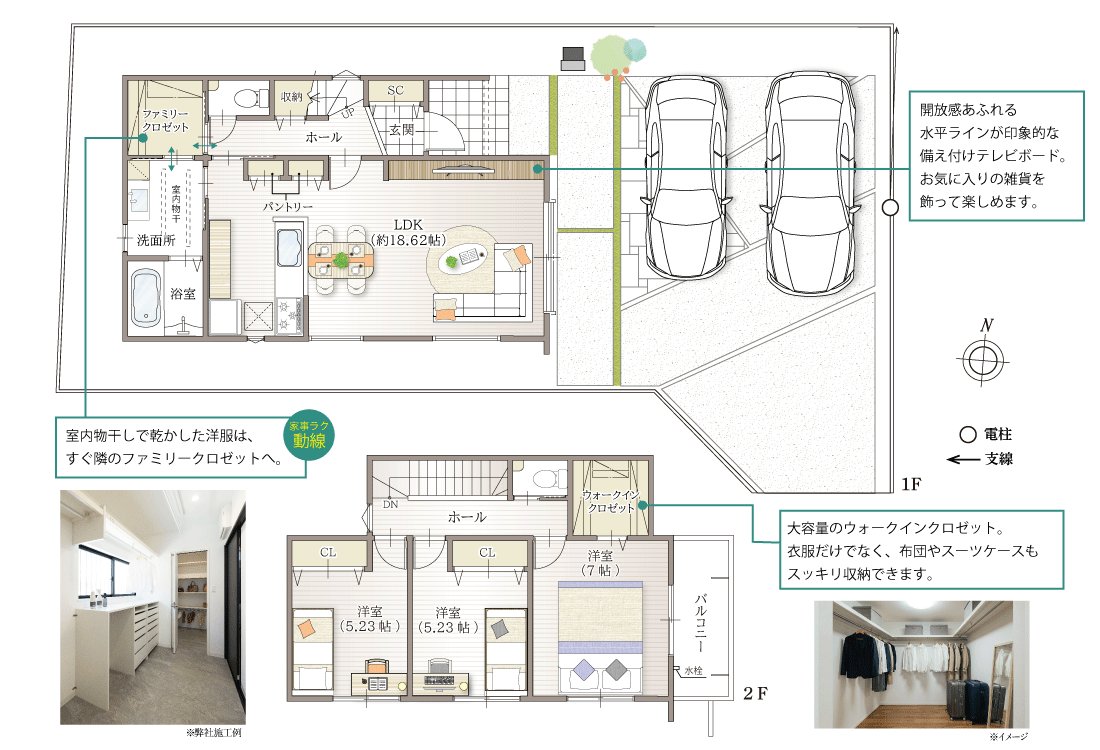 ストークビレッジ稲美町国岡Ⅱ 6号地モデルハウス 間取り図