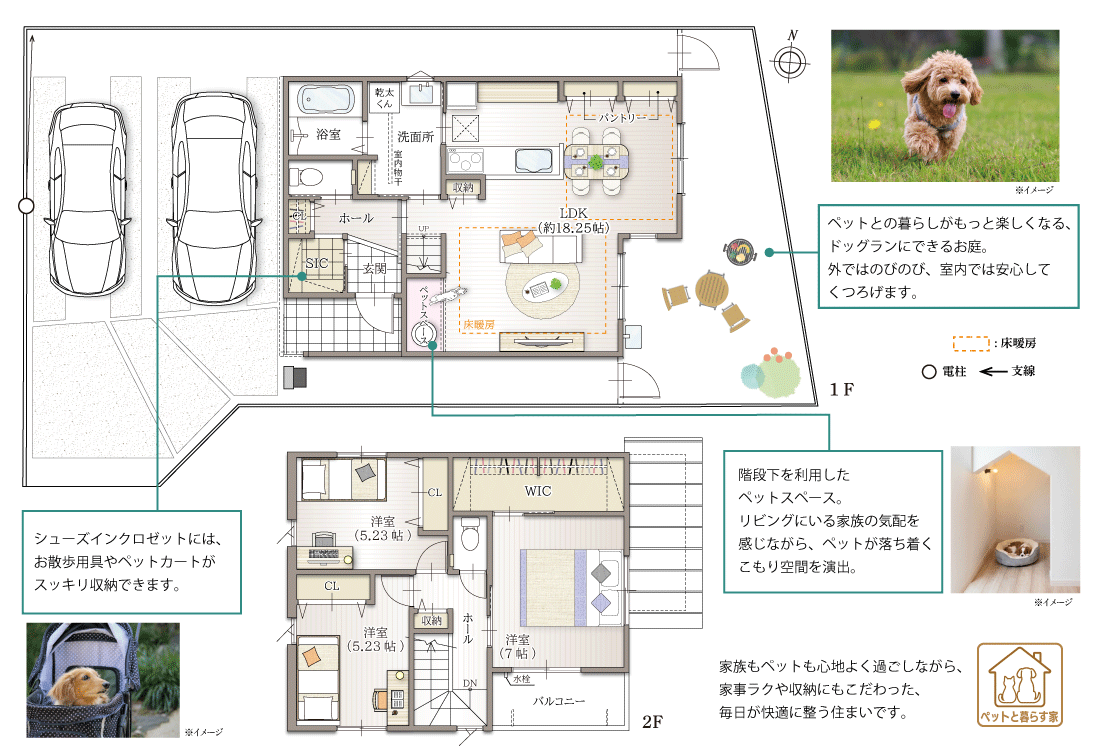 ストークビレッジ稲美町国岡Ⅱ 7号地モデルハウス 間取り図