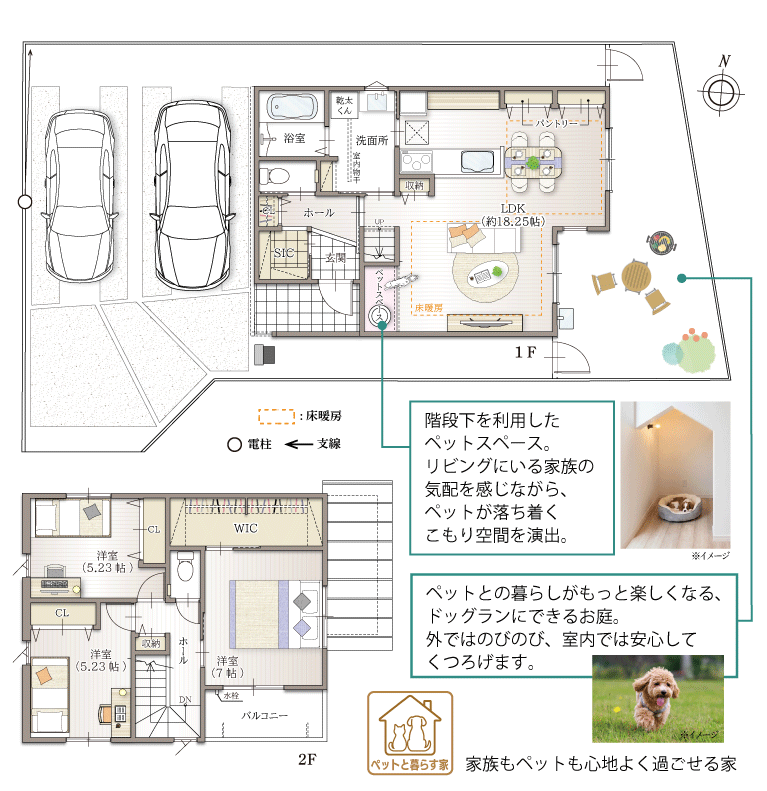 ストークビレッジ稲美町国岡Ⅱ 7号地モデルハウス 間取り図