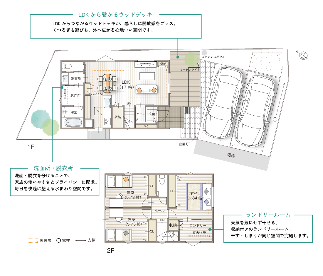 ブライトシティ加古川町木村Ⅱ1号地モデルハウス 間取り図