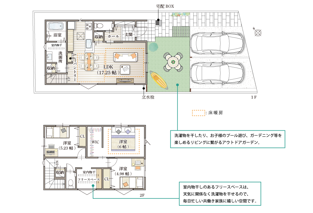 ストークガーデン平岡小学校前3号地モデルハウス 間取り図