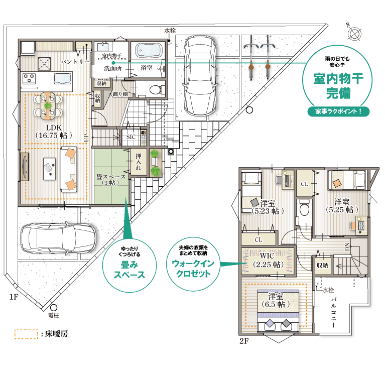 ストークガーデン野口町良野Ⅲ3号地モデルハウス 間取り図