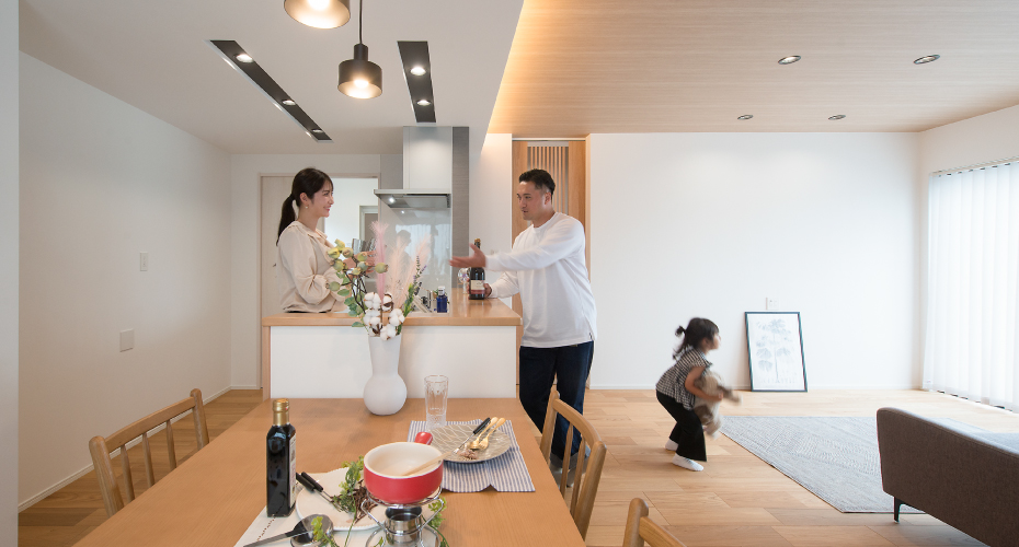 姫路市　ワンステージ姫路八代本町　モデルハウス　SHOWA GROUP（ショウワグループ）昭和住宅　対面キッチン