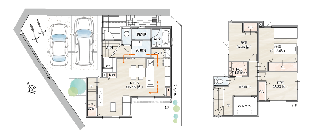 加古川市　ストークガーデン別府駅南2号地モデルハウス　SHOWA GROUP（ショウワグループ）株式会社・昭和住宅 間取りプラン