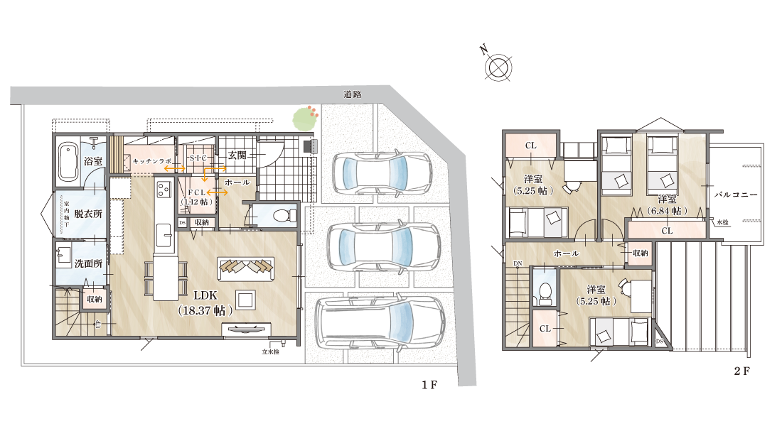 加古川市　ストークガーデン東加古川駅前通りⅣ2号地モデルハウス　SHOWA GROUP（ショウワグループ）・昭和住宅 プラン
