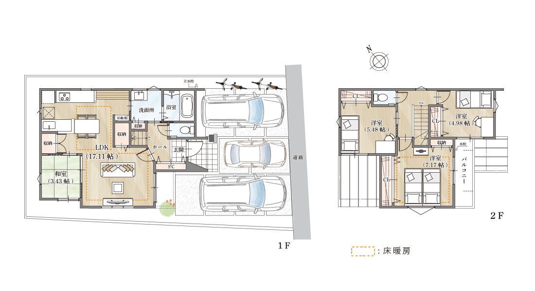 加古川市　ストークガーデン東加古川駅前通りⅣ3号地モデルハウス　SHOWA GROUP（ショウワグループ）・昭和住宅 プラン