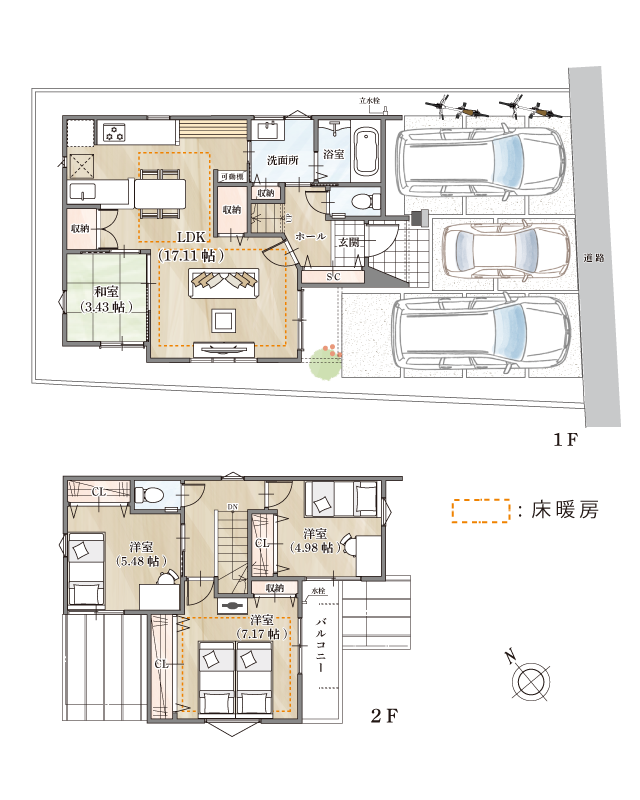加古川市　ストークガーデン東加古川駅前通りⅣ3号地モデルハウス　SHOWA GROUP（ショウワグループ）・昭和住宅 プラン