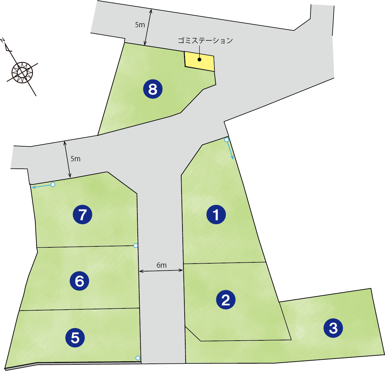 ストークガーデン加古川町美乃利 全7区画 区画図