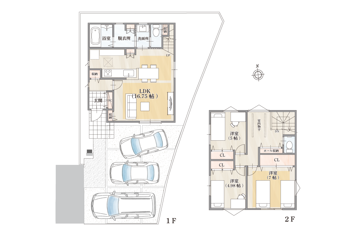 明石市　ストークガーデン野口町野口2号地モデルハウス　昭和住宅 プラン