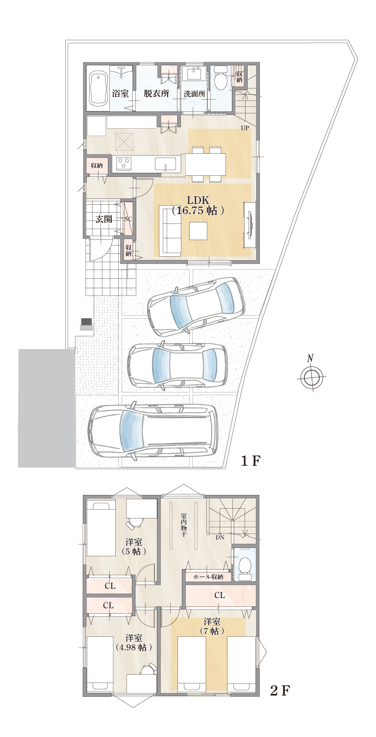 明石市　ストークガーデン野口町野口2号地モデルハウス　昭和住宅 プラン