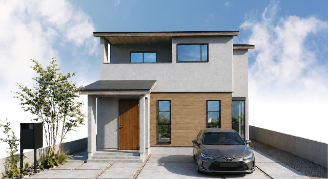 姫路市 ストークガーデン山陽網干駅前1号地モデルハウス　SHOWA GROUP（ショウワグループ）（株）　昭和住宅　外観イメージパース
