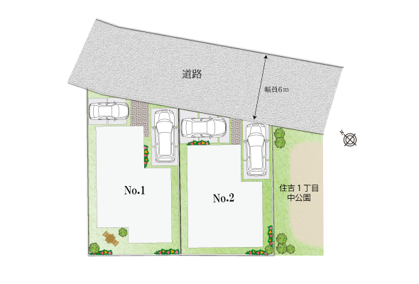 明石市　ストークガーデン住吉1丁目Ⅱ　SHOWA GROUP（ショウワグループ）昭和住宅　区画図