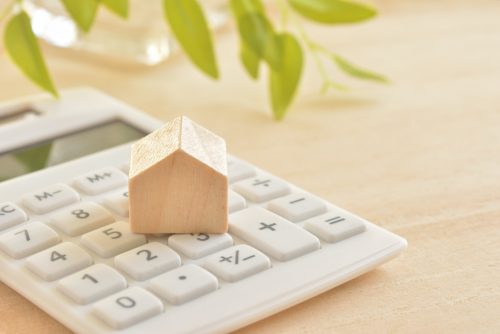 Wooden House on a calculator