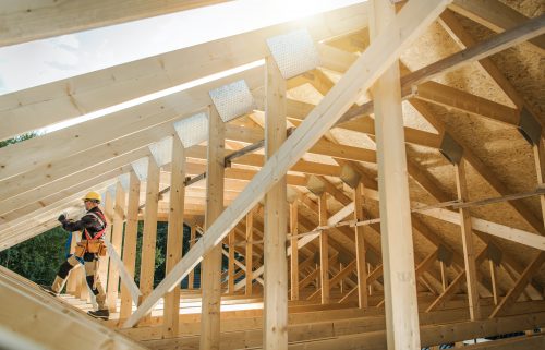 Wooden Roof Skeleton Frame of Building