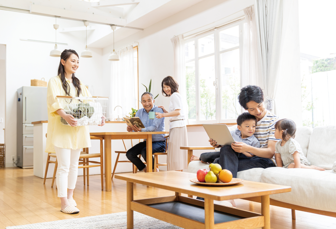 SUGOIE 長期優良住宅の家族写真