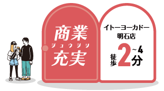 イトーヨーカドー　徒歩約2分～4分