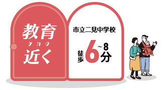 二見中学校徒歩6分～8分