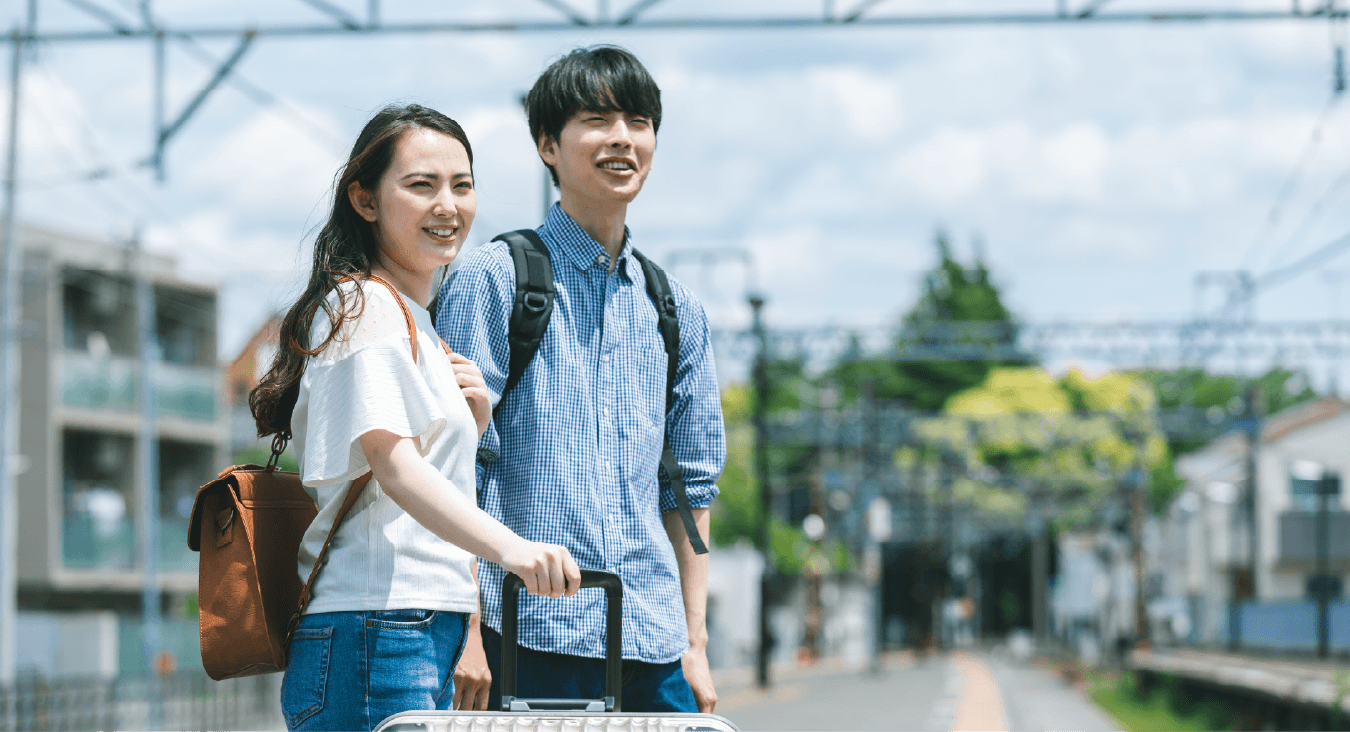 加古川市 ストークビレッジ東加古川ヴェルデシティ　SHOWA GROUP（ショウワグループ）（株）　昭和住宅　CONCEPTイメージ　旅行に行く家族