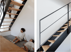 階段下ヌック／アイアン手すり階段