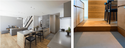 ダイニングテーブル一体式 二型キッチン