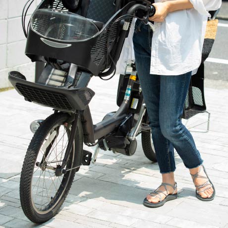 3人乗り対応自転車置き場