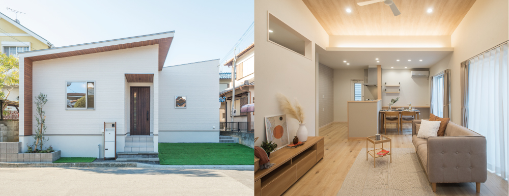 モデルハウス特集　フラットステージ野口町北野「平屋」モデルハウス　SHOWA GROUP（ショウワグループ）株式会社・昭和住宅　LDK