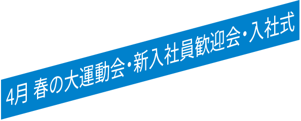 4月 春の大運動会・新入社員歓迎会・入社式