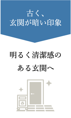 明るく清潔感のある玄関へ