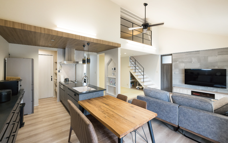 家族の距離が近い平屋の家 の画像9