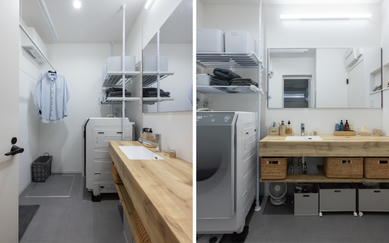 光が降り注ぐスリット階段のある家 の画像6